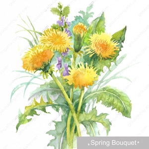 Bouquet primaverile, dipinto a mano originale, dipinto ad acquerello, quadro floreale su carta, piccola opera d'arte, pezzo unico, decorazione per soggiorno