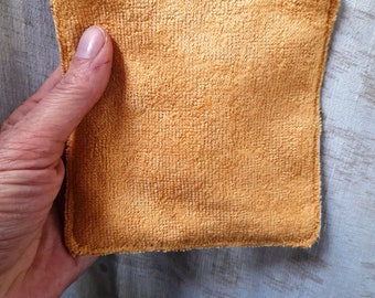 Large size washable bamboo and lint-free yellow cotton cleaning wipes Yellow