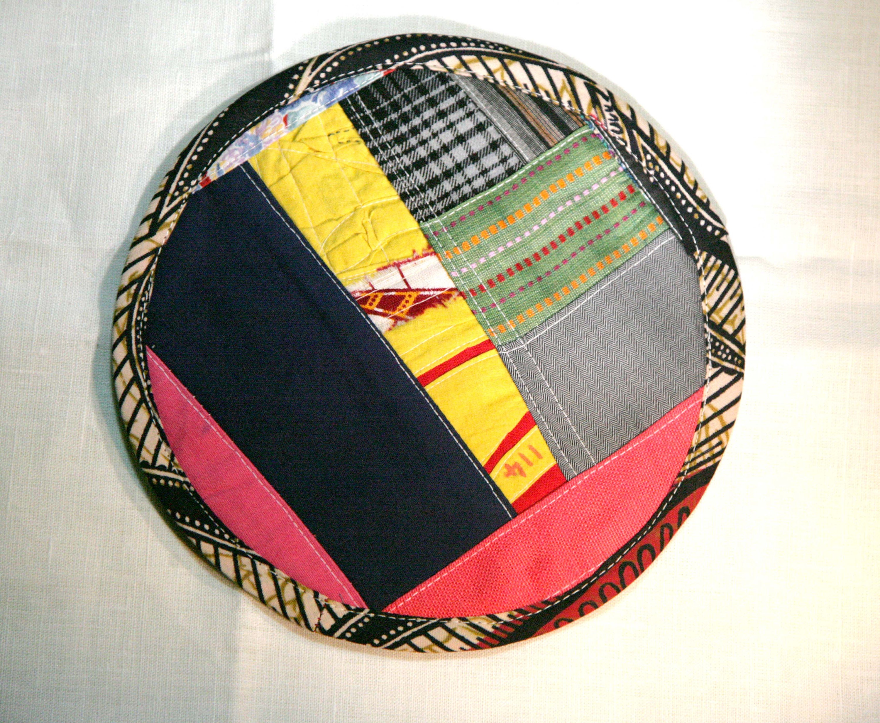 Textile Creation Trivet Pot Pad Recycled Materials Patchwork Etsy