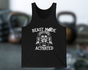 BEAST MODE Jersey Tank (Unisex) - Lion