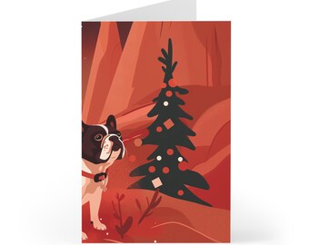 French Bulldog Christmas Greeting Cards (Set of 7)