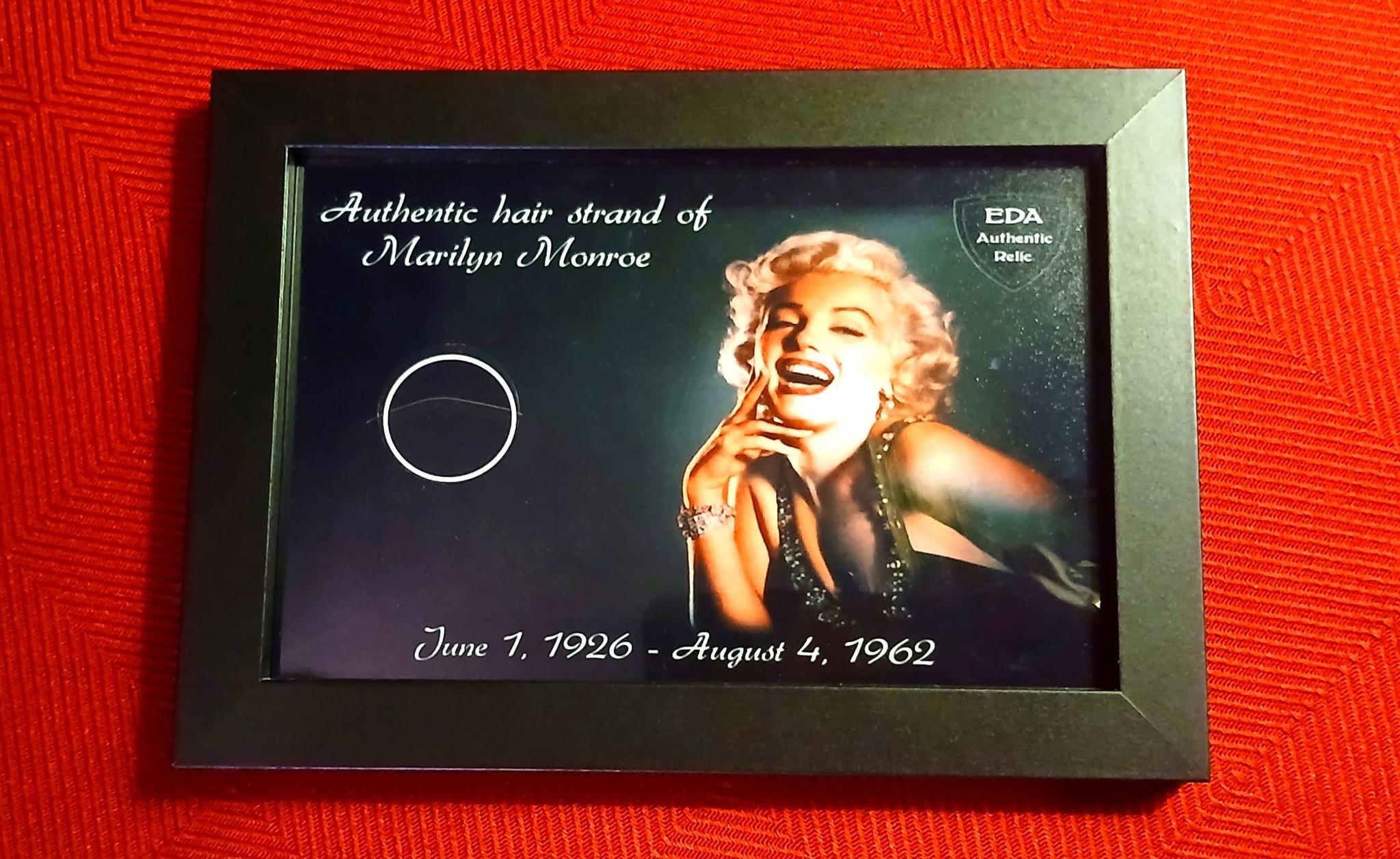 Authentic Marilyn Monroe Hair Strand Relic (1991 Collection) (COA