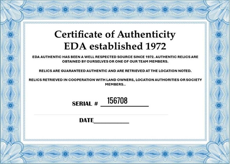 Serial Number Example Identity Certificate 1892 the LIZZIE BORDEN House Wood Relic Artifact Sample LIMITED Edition ...