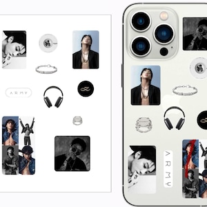 Adesivi 3D per cover telefono, iPad, iPhone. Adesivi Jeon Jungkook, set di adesivi. BTS, K-pop, Army, Golden, Idol
