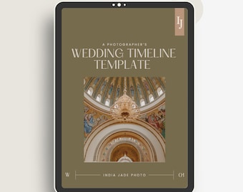 Wedding Photography Timeline Template: Fully Customizable