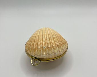 Orange Seashell Jewelry Box For Women - Travel Jewelry Bag - Elegant Jewelry Bag