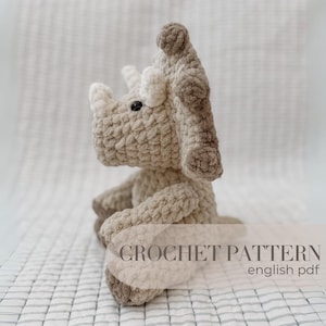 Triceratops Stuffie Crochet Pattern
