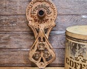 Vintage Frauenlob German Coffee grinder Cheese Grater Enamel Cast Iron As-Is 21F15M07