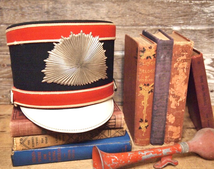 Vintage Ostwald Marching Band Uniform Hat Black Red White Gold Etsy