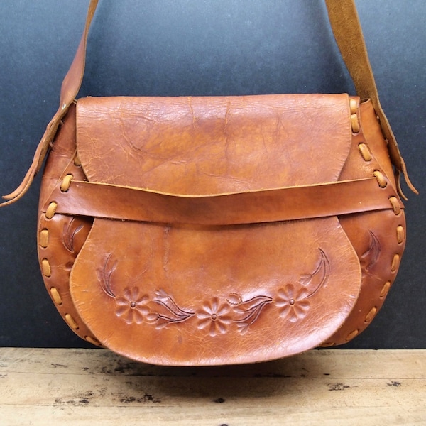 Colorful Hippie Leather Tote Bag main image 1