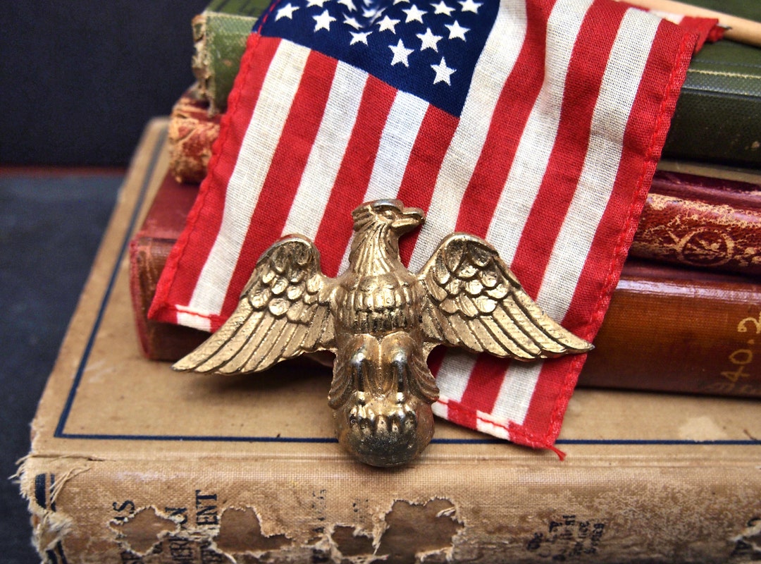 Vintage Metal Eagle Flag Pole Topper Finial Patriotic American - Etsy