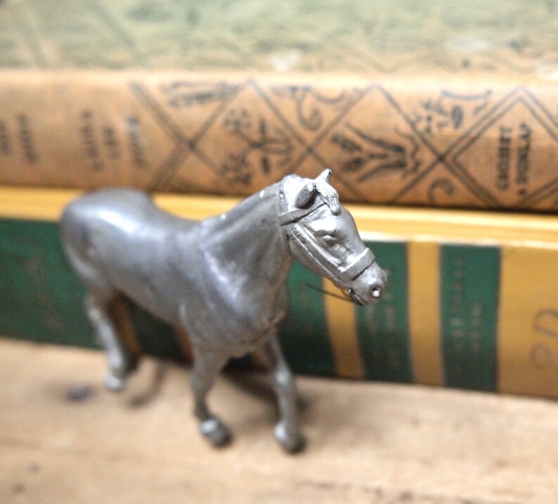 Vintage Lead Horse Lead Miniature English Western Silver Etsy