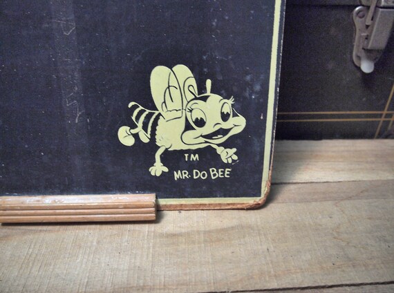 Vintage Romper Room Blackboard Chalk Board Clown Mr Do Bee Bar Zim New Jersey S032519les