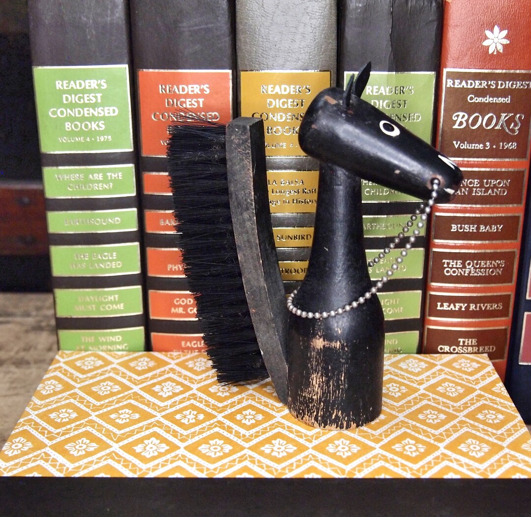 Vintage Mid Century Modern Lint Horse Brush in the Style of Etsy