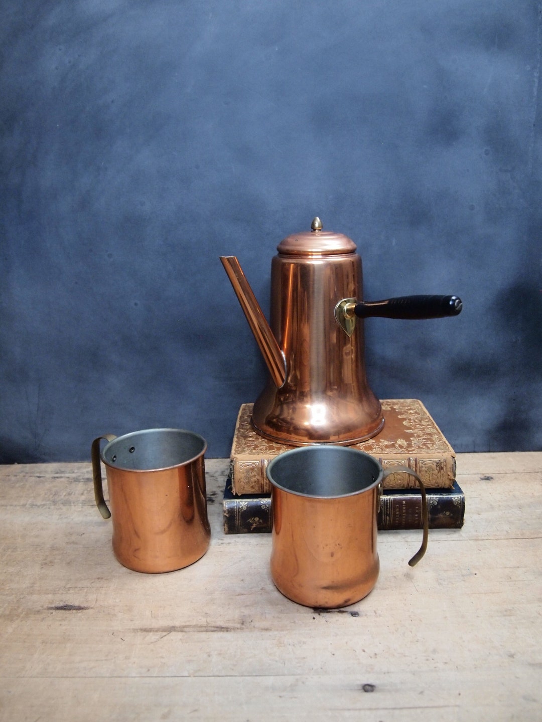 Vintage Coppercraft Guild Taunton Mass Teapot Coffee Mugs Kettle Pot