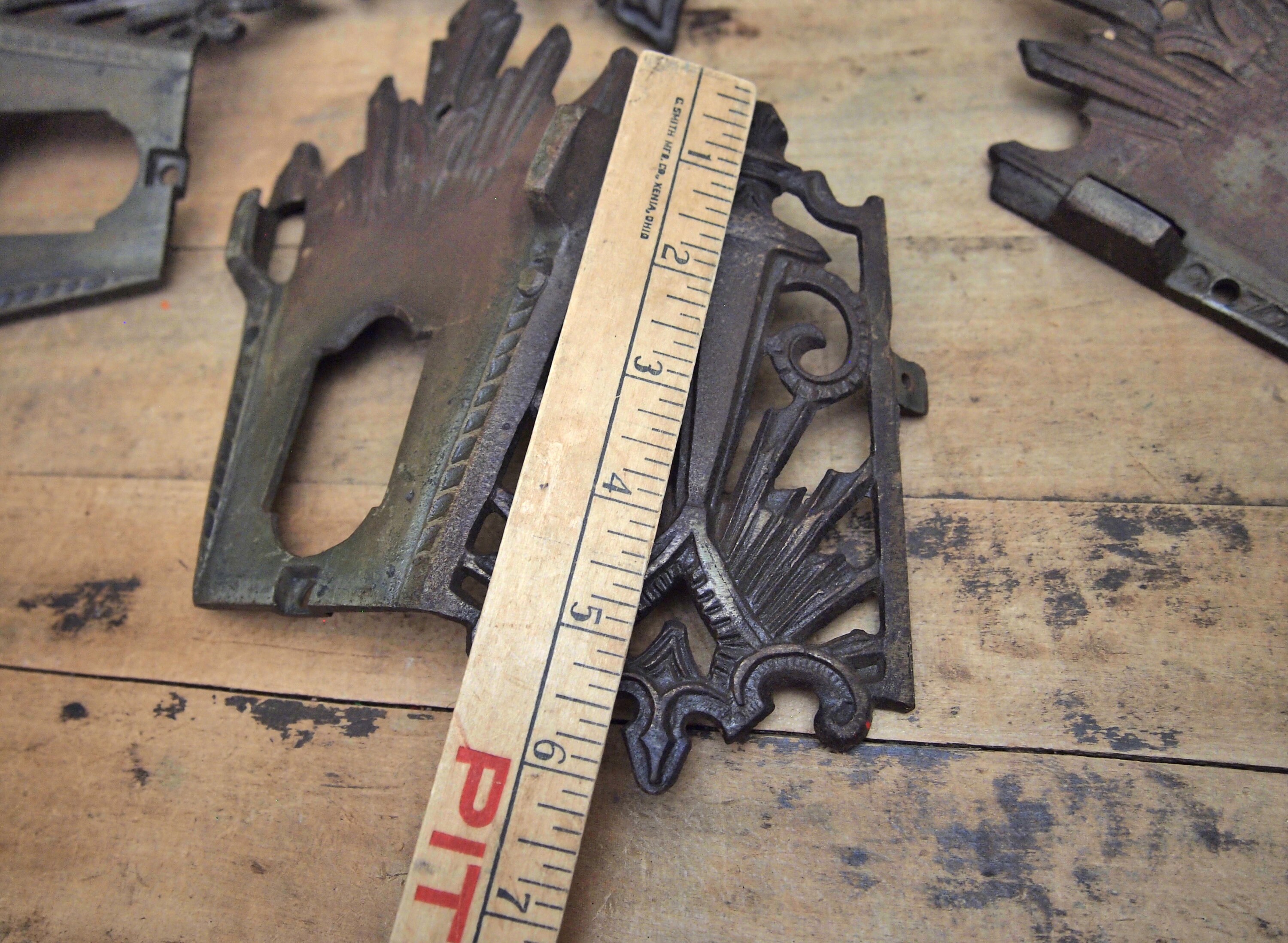 Set of 5 Vintage Metal slide Art Deco Lamp Parts Repair Etsy