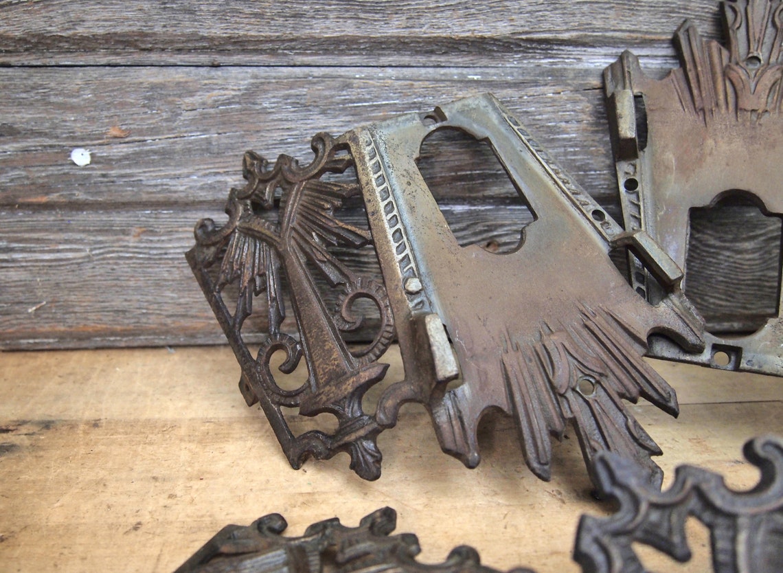 Set of 5 Vintage Metal slide Art Deco Lamp Parts Repair Etsy