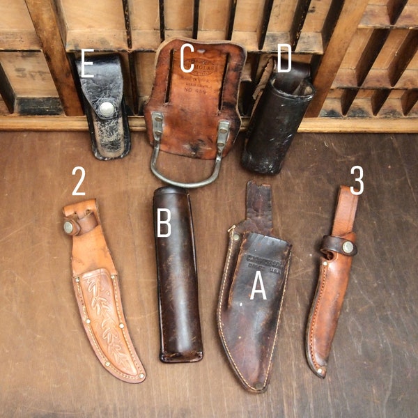 Leather Knife Pouch Etsy