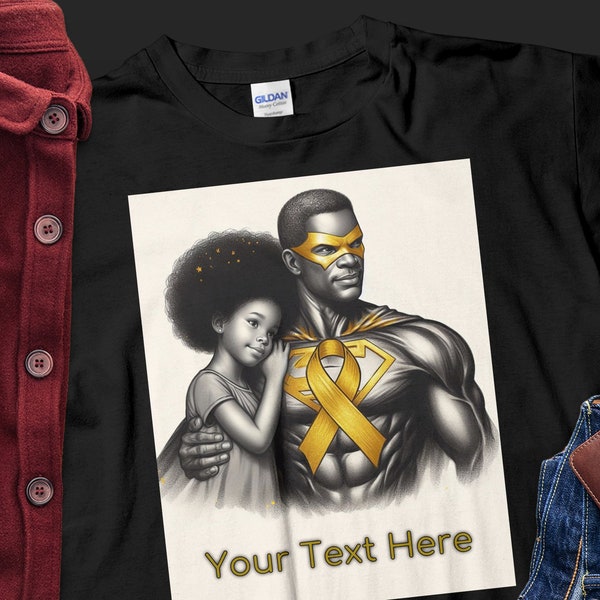 Inspirational Superhero T-Shirt, Symbol of Strength, Cancer Awareness, Gift for Dad