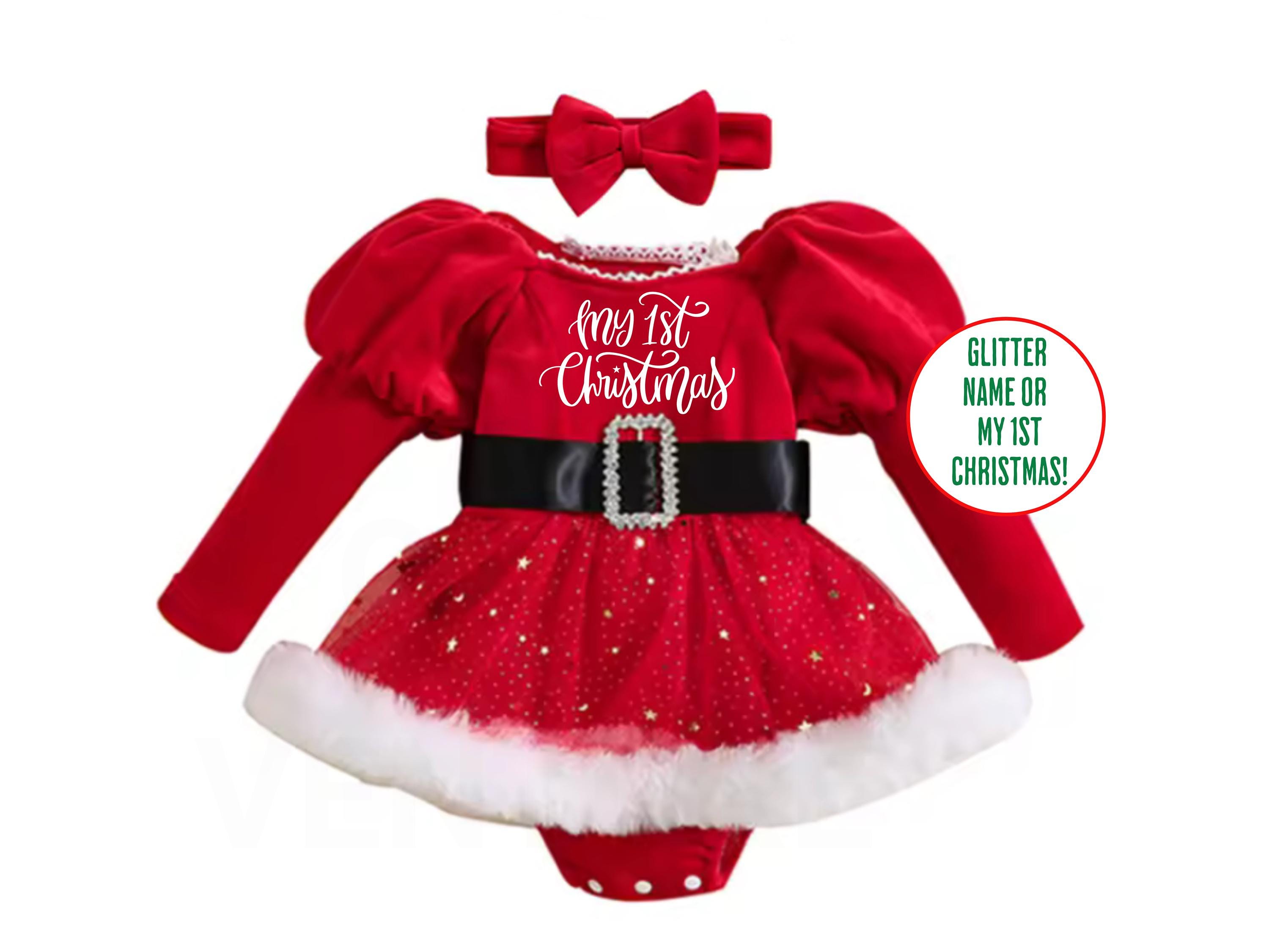 white christmas dresses Girls' Holly Jolly Christmas 3/4 Sleeve Pocket Twirl Dress Size: 4T Toddler by Mila & Rose main image 0