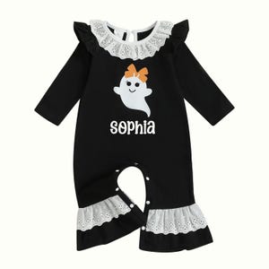 Custom Infant girl Halloween romper newborn cute Halloween romper baby girl Halloween outfit newborn Halloween outfit