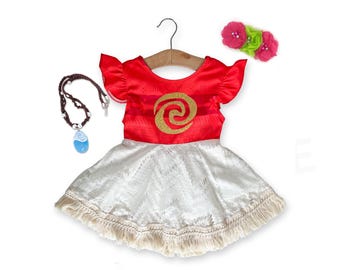 Moana costume dress toddler Moana dress baby girl polynesian costume Halloween baby costume baby Halloween costume girl maui costume