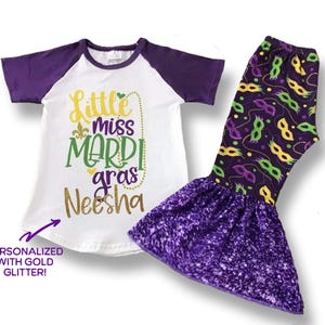 Mardi Gras outfit girl mardi gras outfit toddler Mardi gras outfit baby Mardi gras clothes child mardi gras outfit personalized Mardi gras