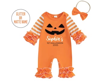 My first Halloween outfit girl Baby Girl's First Halloween newborn Halloween outfit infant baby girl outfit custom Halloween outfit newborn