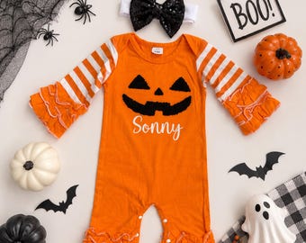 My first Halloween outfit girl Baby Girl's First Halloween newborn Halloween outfit infant baby girl outfit custom Halloween outfit newborn