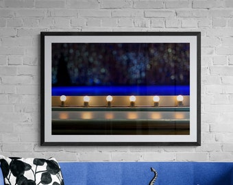 Photo of Stage Lights, Theatre Wall Art, Actor Gift, Theatre Lights Art, Theatre Print, Theatre Gift, Blue Black Art, Broadway Show Wall Art