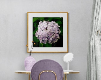 Hydrangea Photo, Purple Flower, Nature Photograph, Hydrangea Art, Floral Wall Art, Purple Green Decor, Lavender Flower Photo, Spring Decor