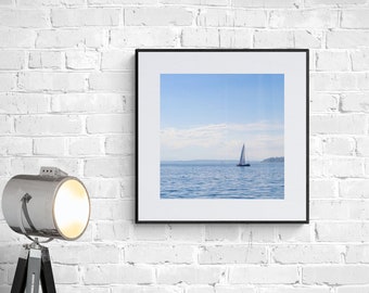 Sailboat Photo Print: Seattle Nautical Wall Art
