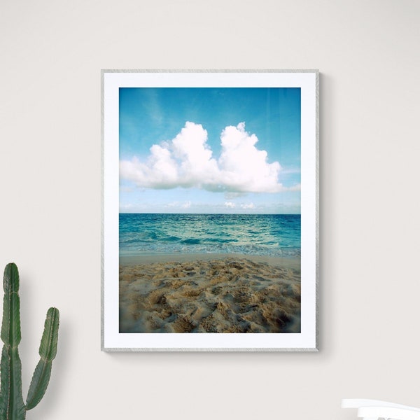 Foto de la playa de Bermudas: Arte marino turquesa del océano Atlántico