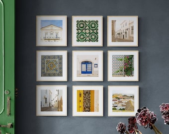 Faro Portugal Photo Prints: Tile & Architecture Gallery Wall Set