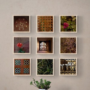 Morocco Gallery Wall, Moroccan Tile Art, Exotic Travel Photographs, Moody Photography, Marrakech Photos, African Wall Art, Morocco Print Set