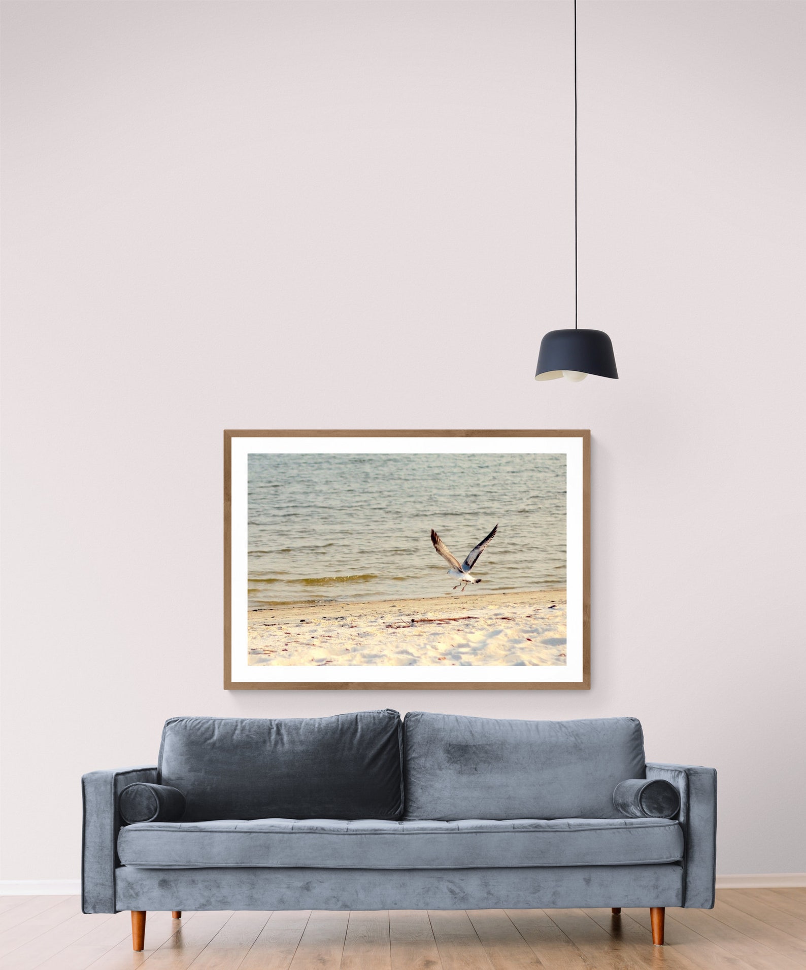 Seagull Photograph Neutral Beach House Decor Gray Beige Art Etsy