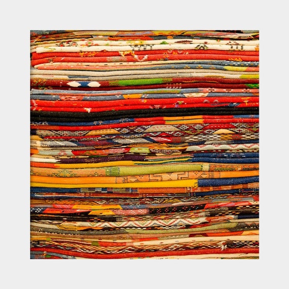 Moroccan Rug Art Moroccan Wall Decor Bold Colors Art Etsy