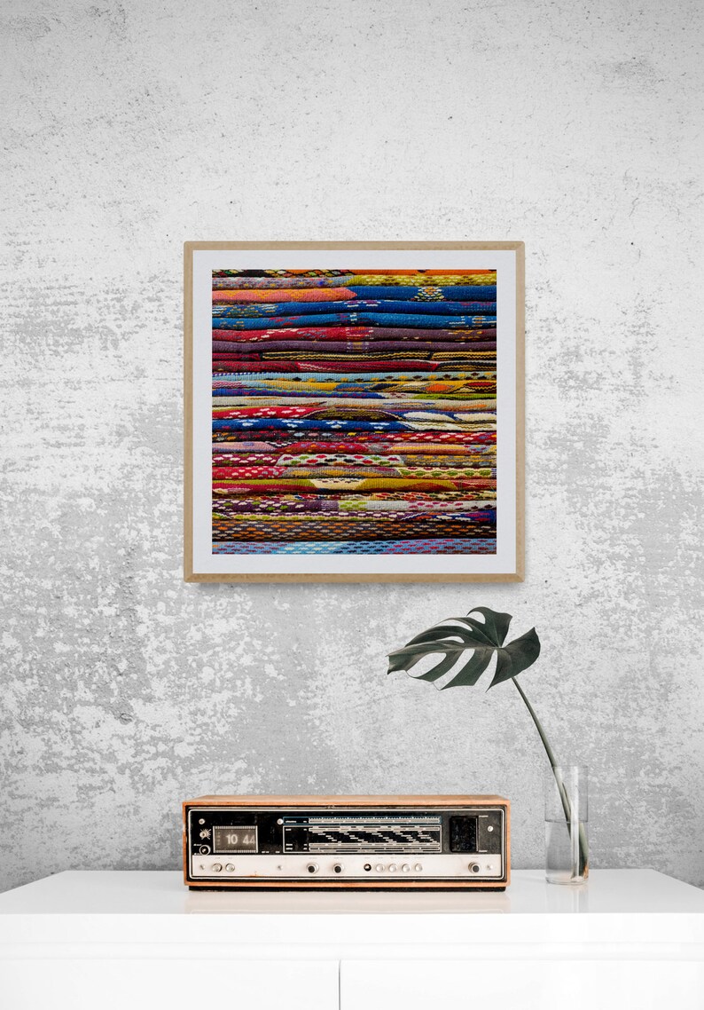 Moroccan Rug Art, Moroccan Wall Decor, Bold Colors Art, Colorful Abstract Art, Morocco Print, Morocco Art, Morocco Photograph, Travel Photo image 4