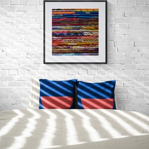 Moroccan Rug Art, Moroccan Wall Decor, Bold Colors Art, Colorful Abstract Art, Morocco Print, Morocco Art, Morocco Photograph, Travel Photo image 3