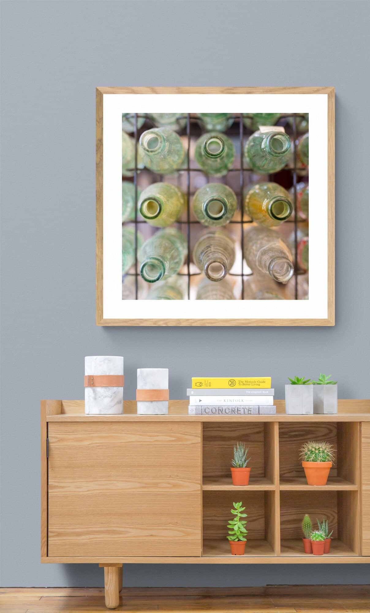 Antique Green Glass Bottles Photo: Vintage Soda Pop Art Print