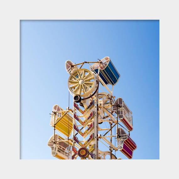 Zipper Carnival Ride Photo: Blue & Primary Colors Amusement