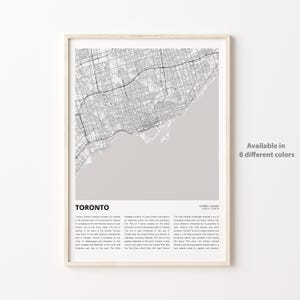 Toronto Karte Druck, Toronto Mappe, Toronto Wanddekor Kunst, Toronto Ontario, Housewarming Geschenk