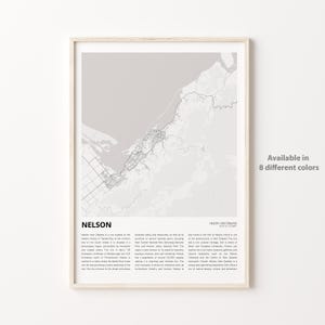 Nelson Map Print, Nelson Travel Map, Nelson Wall Decor Art, Nelson Nelson, Housewarming Gift