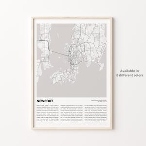 Newport Karte, Newport Map Print, Newport Map Print, Newport Wanddekor Kunst, Newport Rhode Island, Housewarming Geschenk