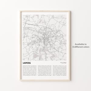 Leipzig Map Print, Leipzig Travel Map, Leipzig Wall Decor Art, Leipzig Saxony, Housewarming Gift