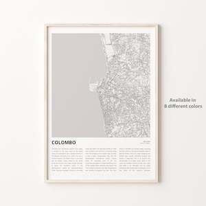 Colombo Map Print, Colombo Travel Map, Colombo Wall Decor Art, Colombo , Housewarming Gift