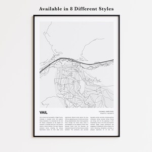 Vail Map Print, Vail Map Print, Vail Map Print, Vail Wanddekor Kunst, Vail Colorado, Housewarming Geschenk