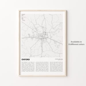 Oxford Map Print, Oxford Map Print, Oxford Map Print, Oxford Map Print, Oxford Mississippi, Housewarming Geschenk