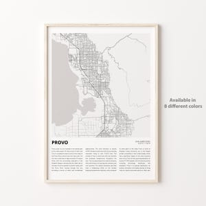 Provo Map Print, Provo Map Print, Provo Map Print, Provo Wanddekor Kunst, Provo Utah, Einweihungsparty Geschenk