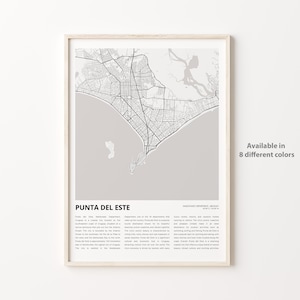 Impression de carte Punta del Este, carte de voyage Punta del Este, art déco murale Punta del Este, département de Punta del Este Maldonado, cadeau de pendaison de crémaillère